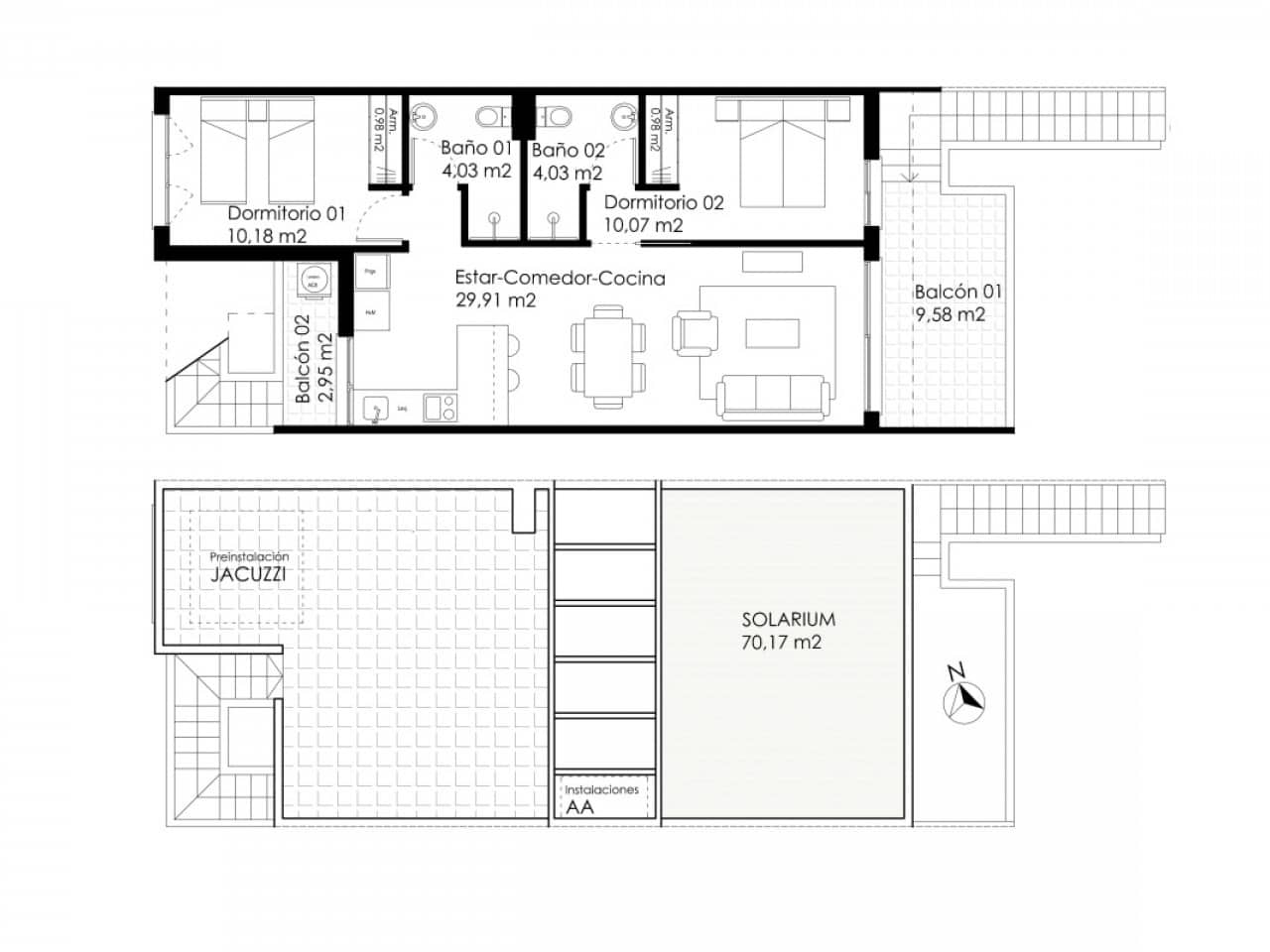 2 soveværelse Rækkehus til salg i Pilar de la Horadada med swimmingpool garage - € 245.000 (Ref: 9833955)