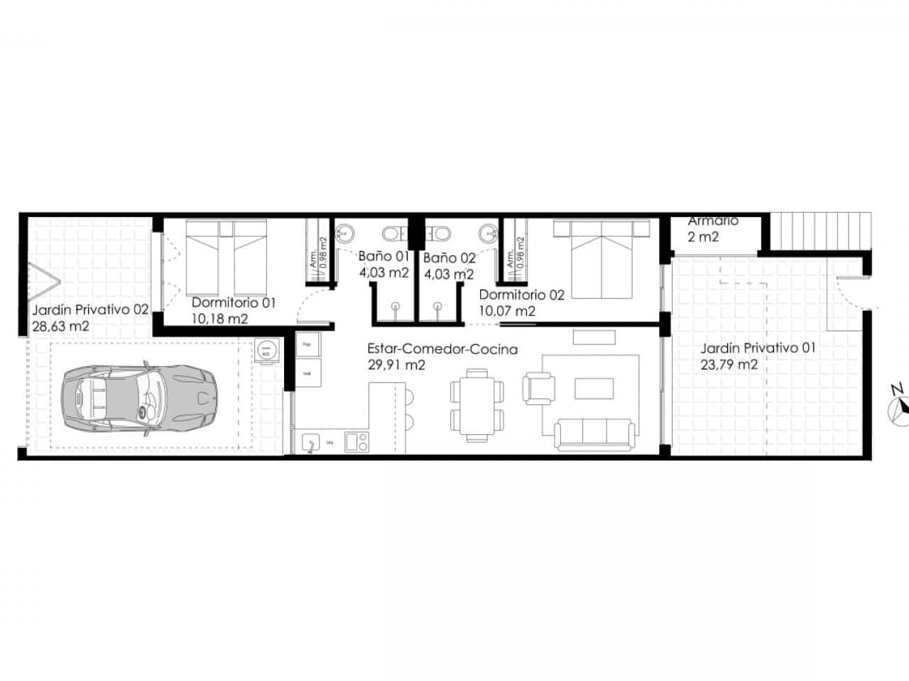 2 soveværelse Rækkehus til salg i Pilar de la Horadada med swimmingpool garage - € 265.000 (Ref: 9833956)