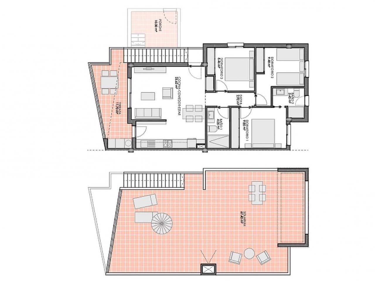 3 bedroom Terraced Villa for sale in Pilar de la Horadada with pool garage - € 299,900 (Ref: 9849745)