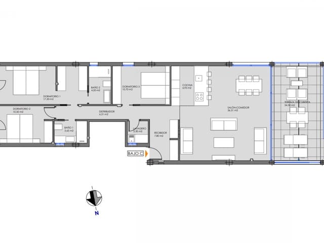 3 chambre Villa/Maison Mitoyenne à vendre à Mar de Cristal, Carthagène avec piscine - 525 000 € (Ref: 9876699)