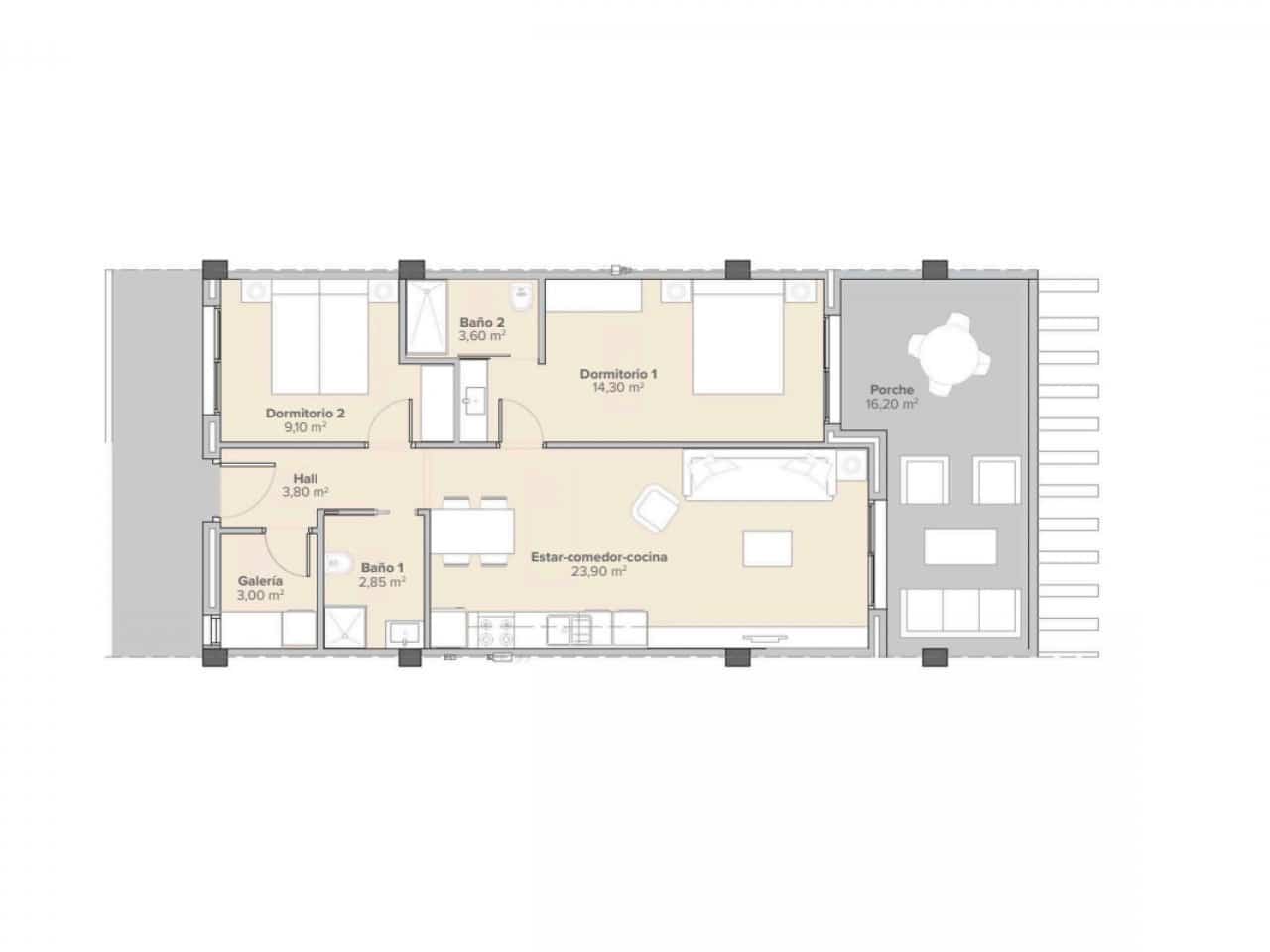 3 slaapkamer Appartement te koop in Vera met zwembad garage - € 258.000 (Ref: 9879183)