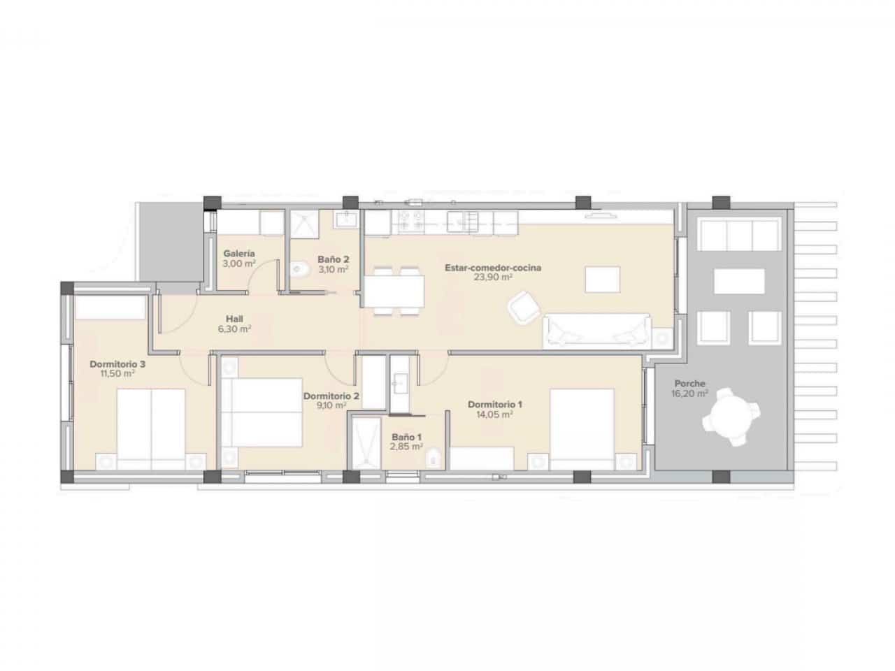 3 chambre Penthouse à vendre à Vera avec piscine garage - 315 000 € (Ref: 9879185)