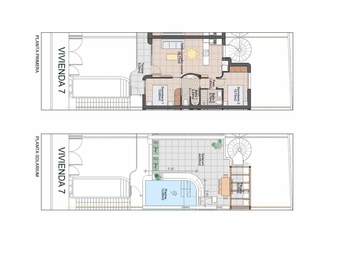2 bedroom Terraced Villa for sale in Pilar de la Horadada with pool garage - € 274,900 (Ref: 9936633)