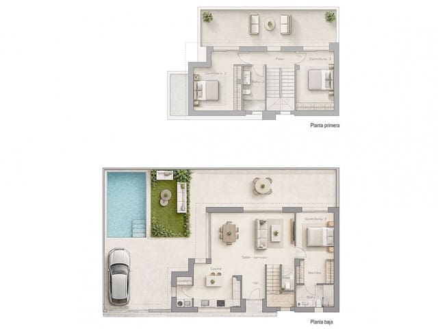 3 chambre Villa/Maison à vendre à Pilar de la Horadada avec piscine garage - 475 000 € (Ref: 9936635)