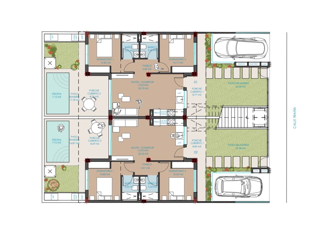 2 chambre Villa/Maison Mitoyenne à vendre à Lo Pagan avec piscine garage - 309 900 € (Ref: 9940413)