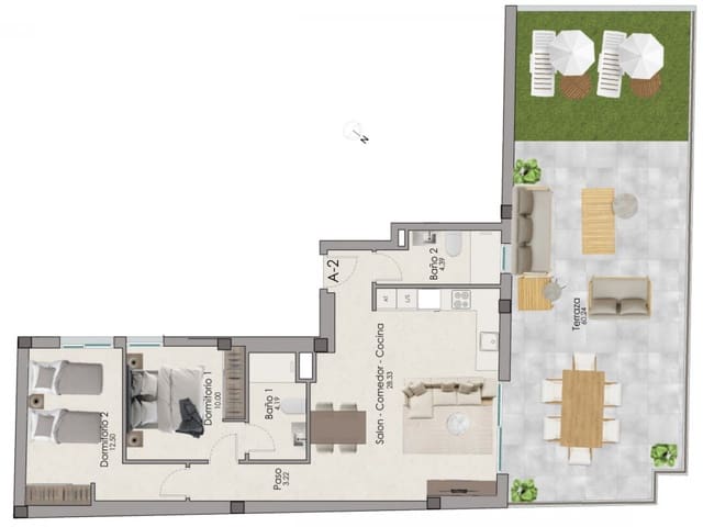 2 soverom Leilighet til salgs i Santa Pola med svømmebasseng - € 238 000 (Ref: 9959997)