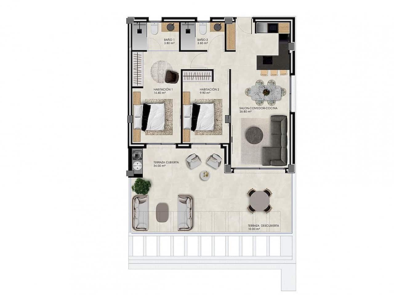 3 sovrum Lägenhet till salu i Benidorm med pool garage - 583 000 € (Ref: 9960003)