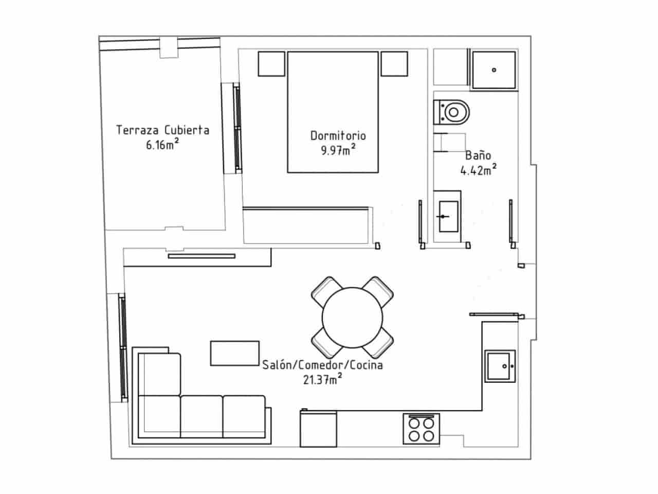 2 soverom Leilighet til salgs i Torrevieja med svømmebasseng garasje - € 225 000 (Ref: 9977516)
