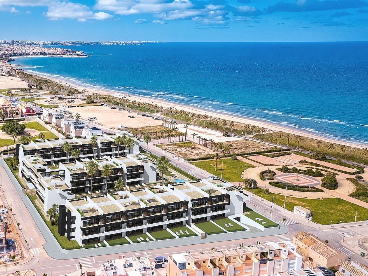 2 sypialnia Apartament przy plaży na sprzedaż w Torre de la Horadada z basenem garażem - 398 090 € (Ref: 9987063)