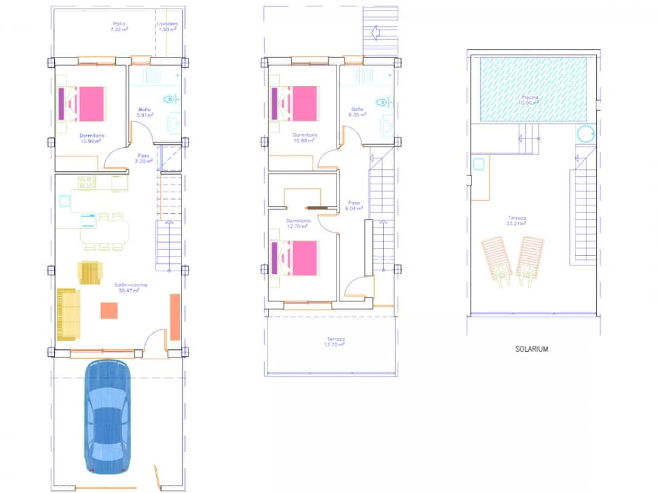 3 chambre Maison de Ville à vendre à San Pedro del Pinatar avec piscine garage - 379 000 € (Ref: 9998951)