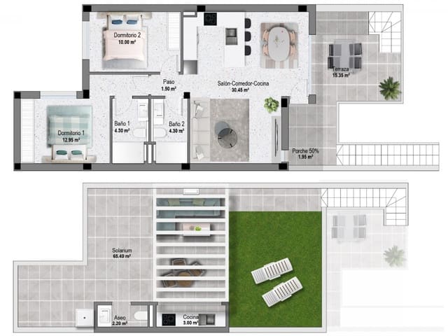 3 soveværelse Rækkehus til salg i Pilar de la Horadada med swimmingpool - € 339.900 (Ref: 9999722)