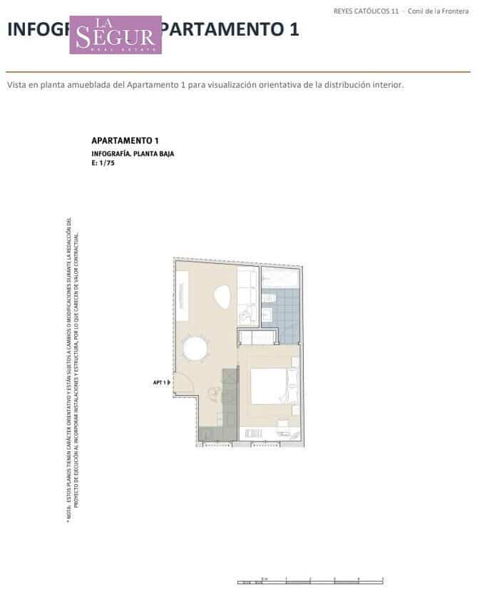 1 slaapkamer Flat te koop in Conil de la Frontera met zwembad garage - € 161.000 (Ref: 10098396)