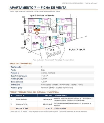 Apartamento de 1 habitación en Vejer de la Frontera en venta - 104.000 € (Ref: 10177151)