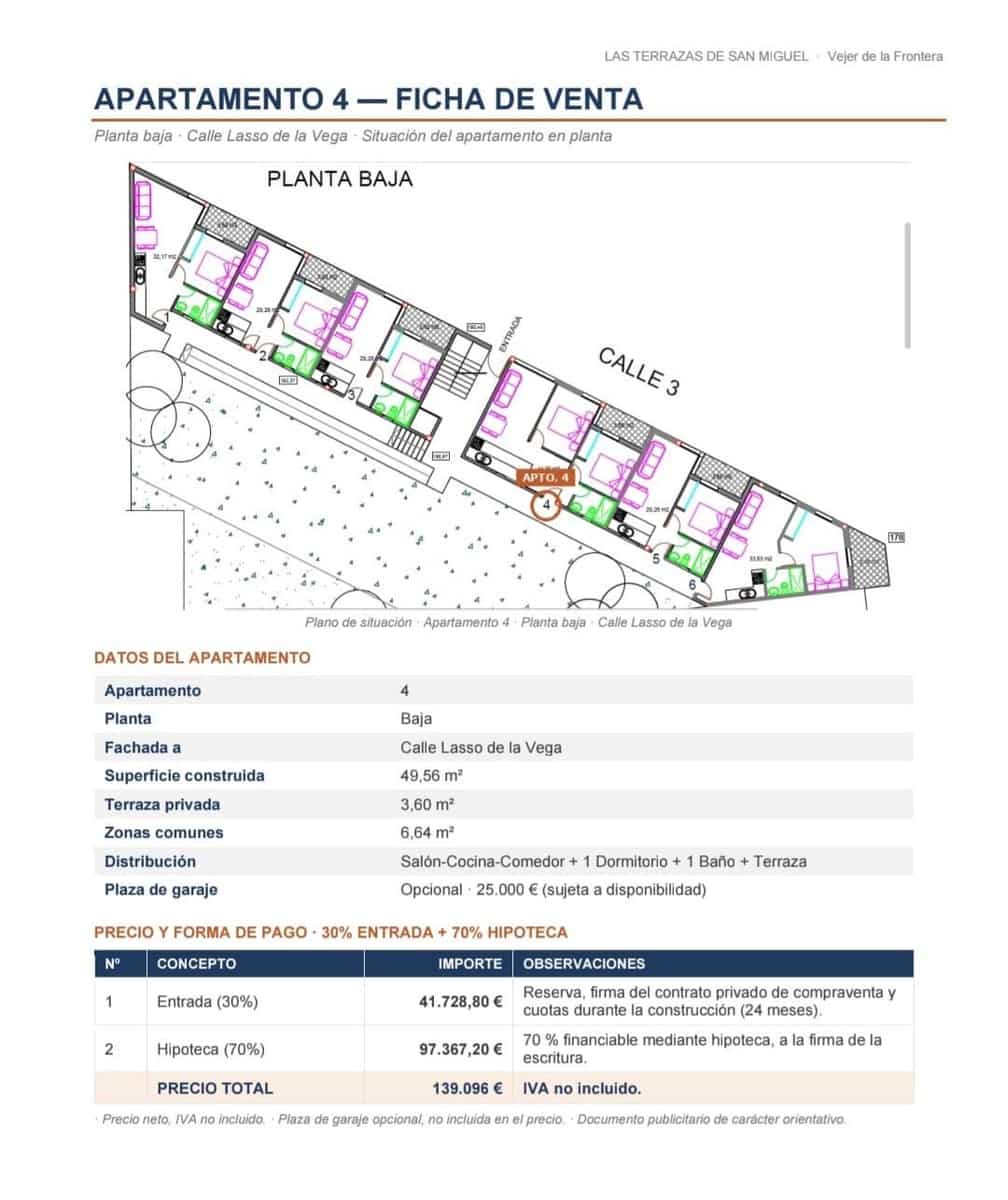 1 sypialnia Apartament na sprzedaż w Vejer de la Frontera - 104 000 € (Ref: 10177151)