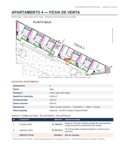 Apartamento de 1 habitación en Vejer de la Frontera en venta - 104.000 € (Ref: 10177151)