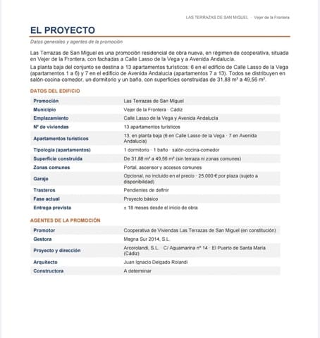 Apartamento de 1 habitación en Vejer de la Frontera en venta - 104.000 € (Ref: 10177151)