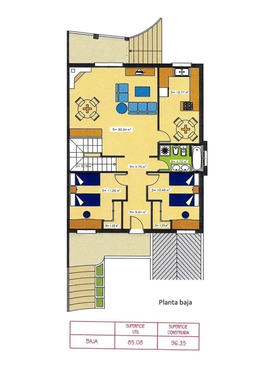 4 sypialnia Dom blizniak na sprzedaż w Las Gabias z basenem garażem - 384 900 € (Ref: 9814456)