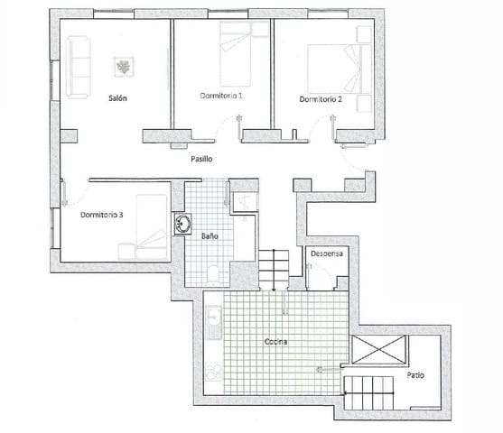 Piso de 3 habitaciones en Centro, Granada ciudad en venta - 280.000 € (Ref: 9814484)