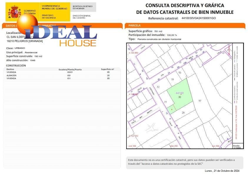 Building Plot for sale in Peligros - € 490,000 (Ref: 9433873)