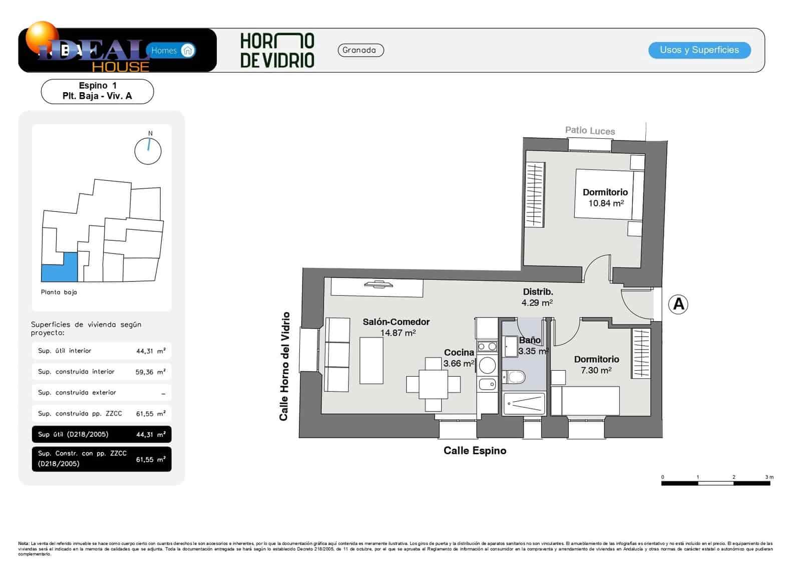 2 sovrum Lägenhet till salu i Granada stad - 265 000 € (Ref: 9434274)