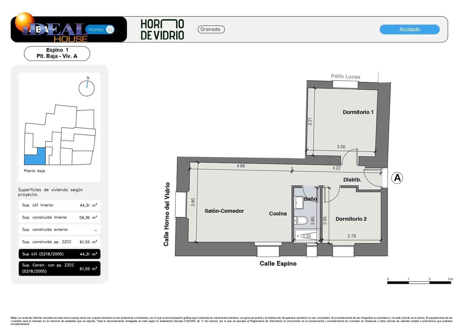 2 sovrum Lägenhet till salu i Granada stad - 265 000 € (Ref: 9434274)