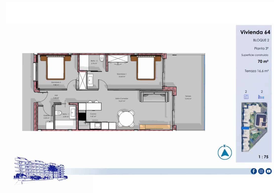 2 soverom Leilighet til salgs i El Raso med svømmebasseng garasje - € 295 000 (Ref: 10184311)