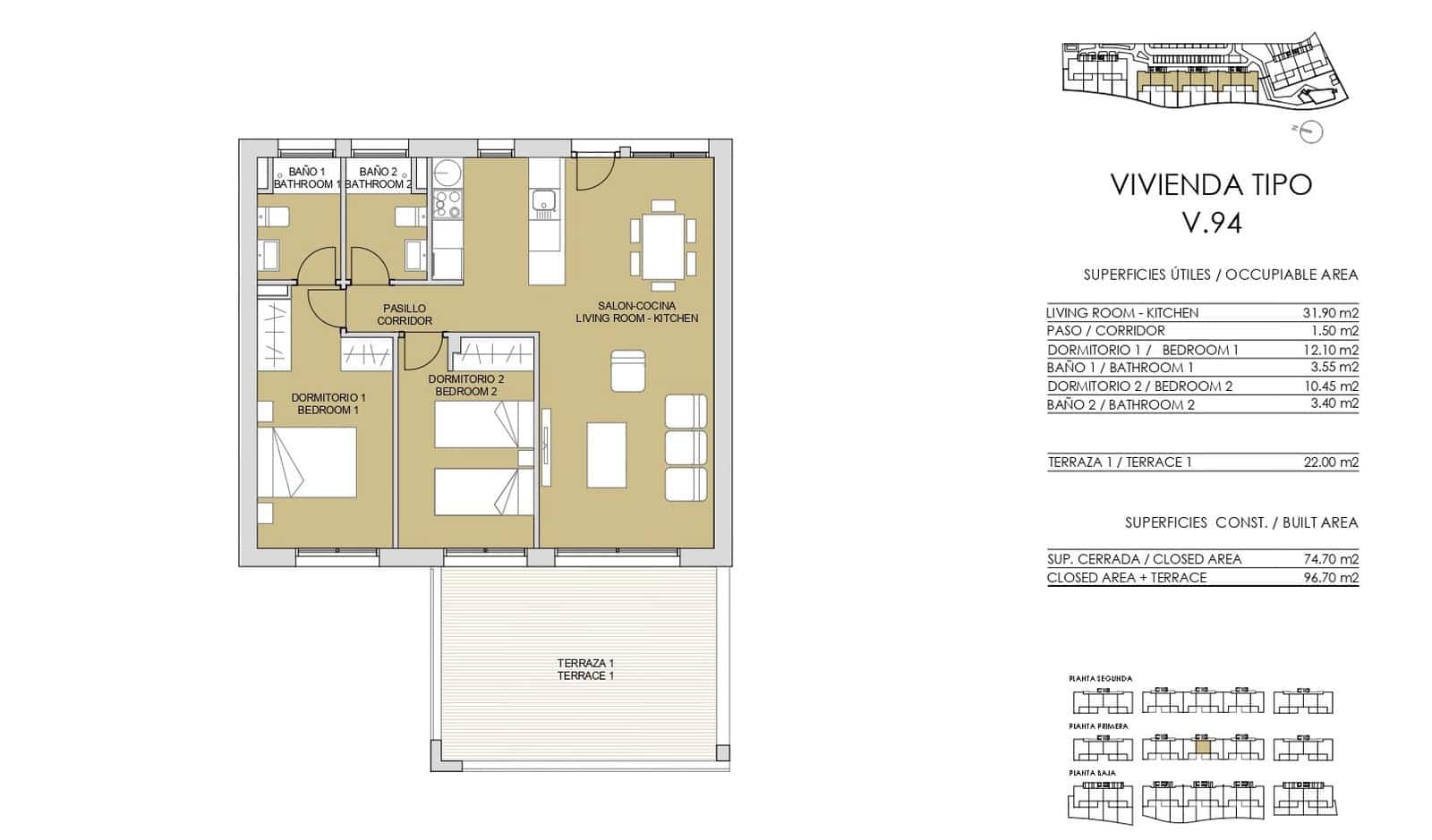 3 slaapkamer Appartement te koop in Pilar de la Horadada met zwembad garage - € 334.900 (Ref: 9297587)