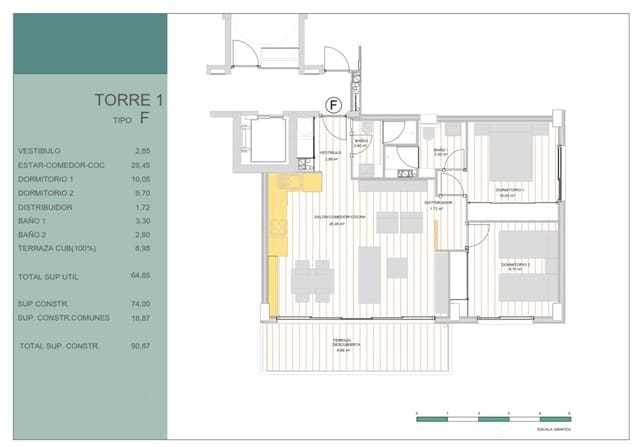 2 chambre Appartement à vendre à Puerto Deportivo, Guardamar del Segura avec piscine garage - 245 000 € (Ref: 9780234)