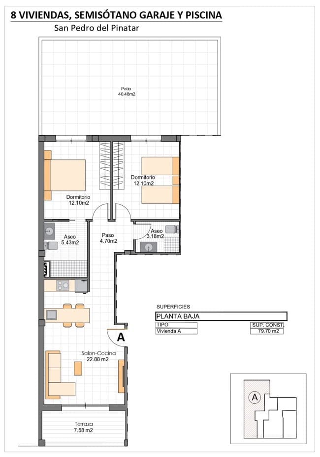 2 chambre Appartement à vendre à Lo Pagan avec piscine garage - 267 400 € (Ref: 9838961)
