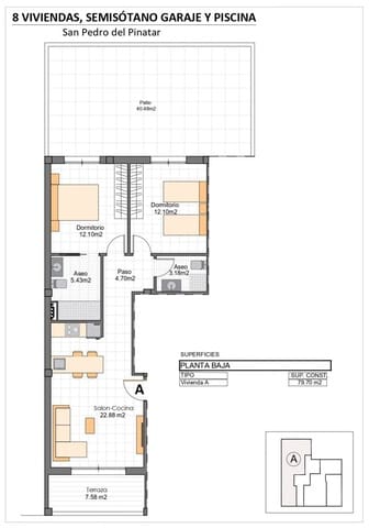 2 chambre Appartement à vendre à Lo Pagan, San Pedro del Pinatar avec piscine garage - 267 400 € (Ref: 9838961)