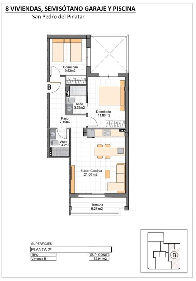 2 chambre Appartement à vendre à Lo Pagan avec piscine garage - 267 400 € (Ref: 9838961)