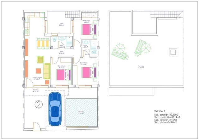 3 Zimmer Haus zu verkaufen in Avileses, Murcia Stadt mit Pool Garage - 279.900 € (Ref: 9842676)