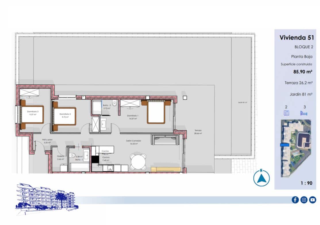 3 quarto Apartamento para venda em El Raso com piscina garagem - 315 000 € (Ref: 9842677)