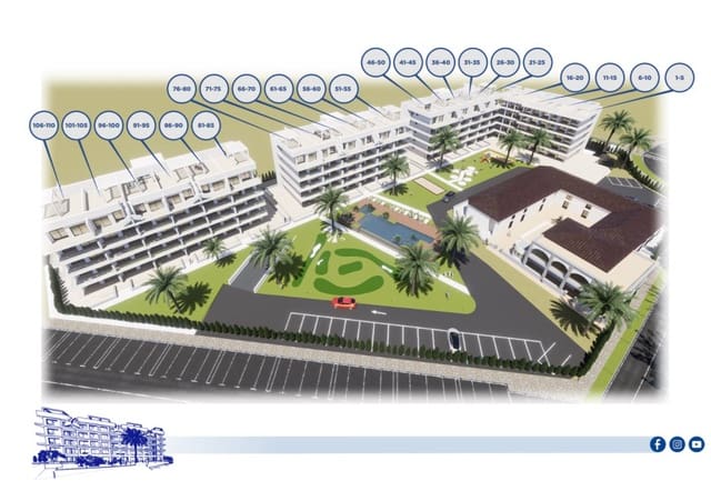 3 quarto Apartamento para venda em El Raso, Guardamar del Segura com piscina garagem - 315 000 € (Ref: 9842677)