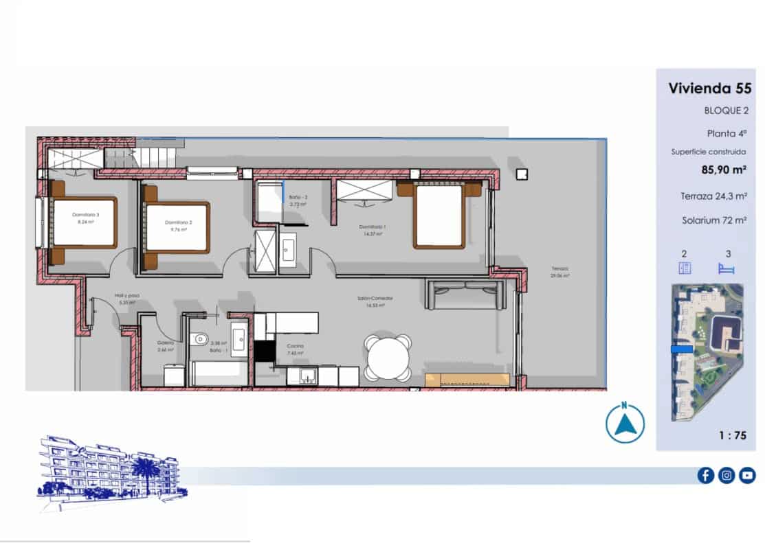 3 quarto Apartamento para venda em El Raso com piscina garagem - 315 000 € (Ref: 9842677)