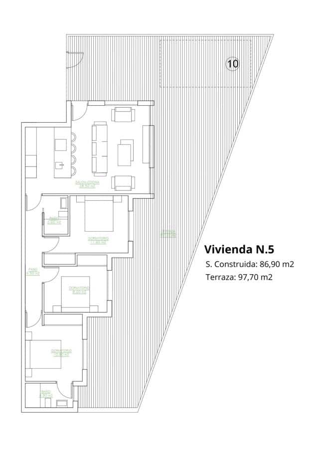3 Zimmer Apartment zu verkaufen in San Pedro del Pinatar mit Pool Garage - 269.900 € (Ref: 9873046)