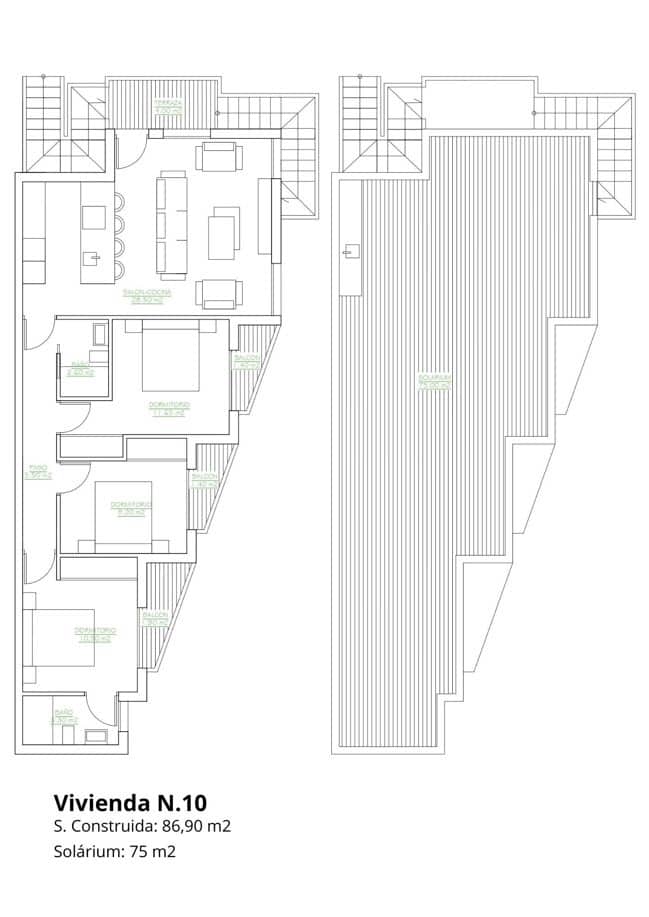 3 Zimmer Apartment zu verkaufen in San Pedro del Pinatar mit Pool Garage - 269.900 € (Ref: 9873046)