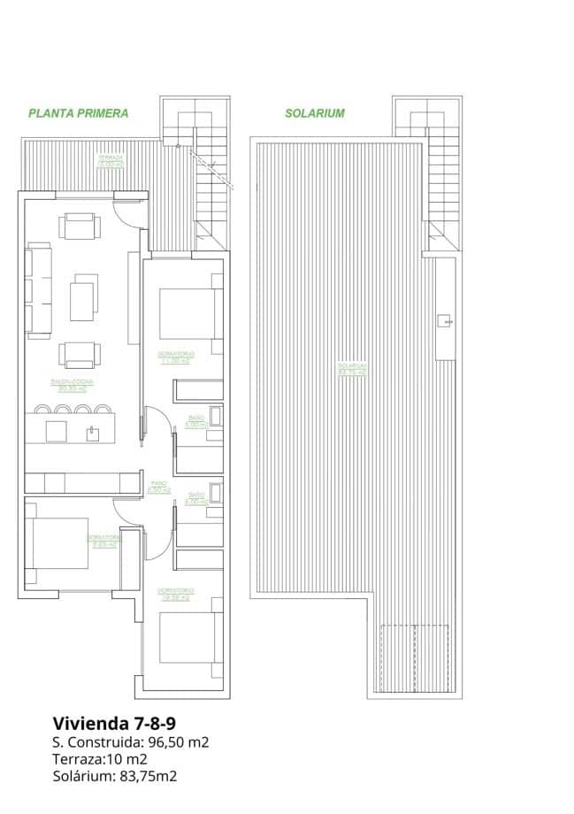 3 Zimmer Apartment zu verkaufen in San Pedro del Pinatar mit Pool Garage - 269.900 € (Ref: 9873046)