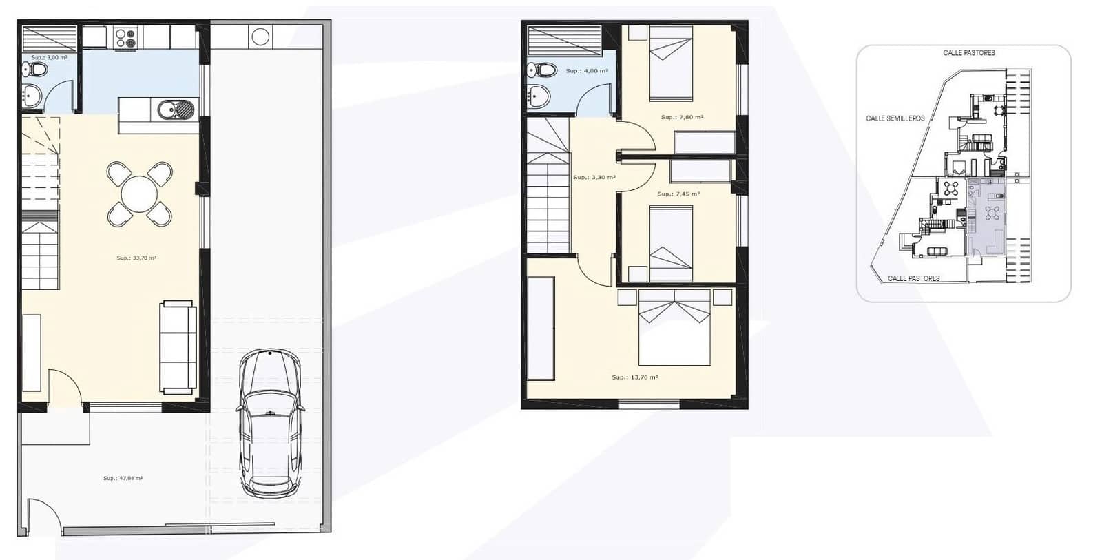 3 chambre Maison de Ville à vendre à Pilar de la Horadada avec garage - 299 900 € (Ref: 9875759)