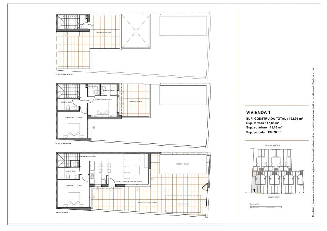 3 quarto Casa em Banda para venda em Santiago de la Ribera com piscina garagem - 369 900 € (Ref: 9880653)