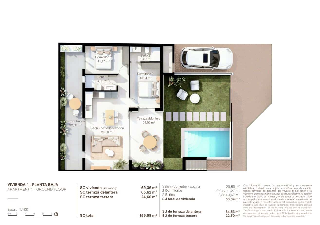 2 chambre Appartement à vendre à San Pedro del Pinatar avec piscine garage - 324 900 € (Ref: 9926873)