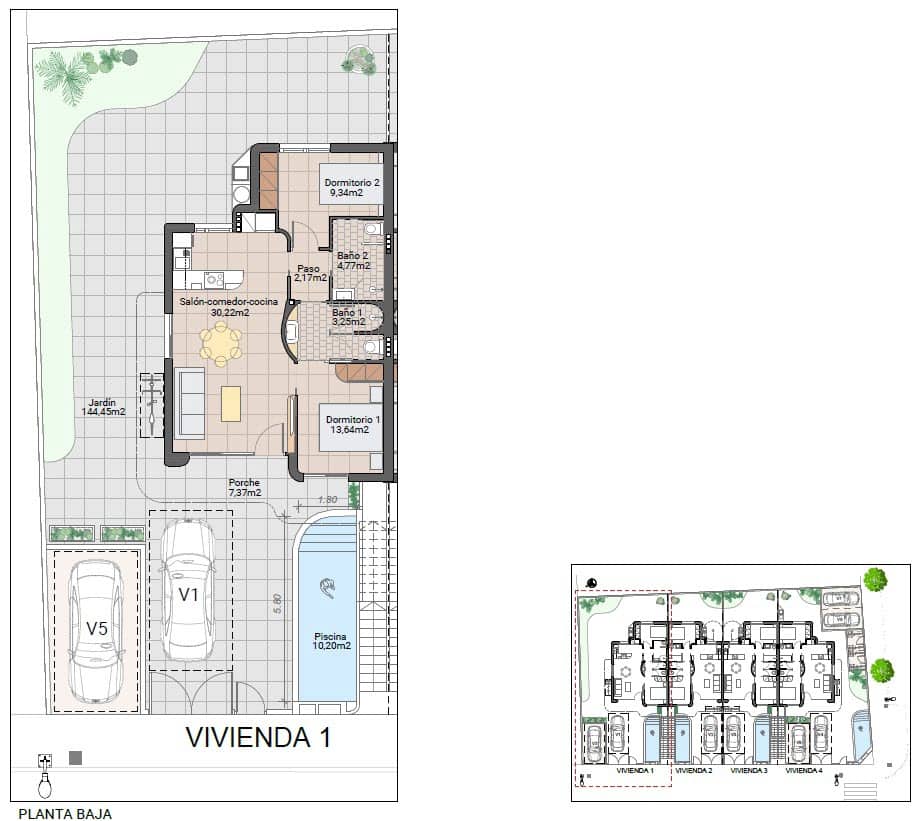 2 soveværelse Lejlighed til salg i Pilar de la Horadada med swimmingpool garage - € 274.900 (Ref: 9928871)