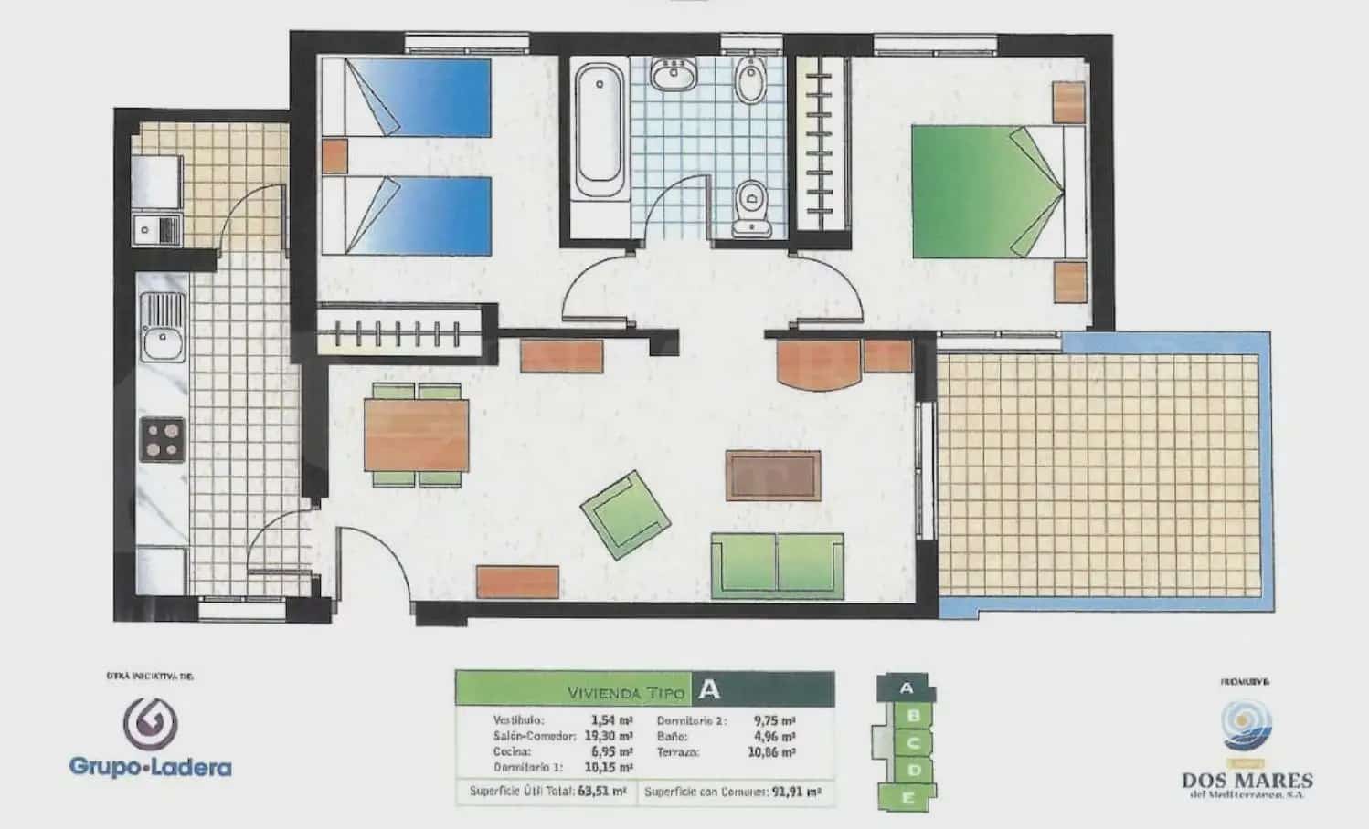 2 slaapkamer Appartement te koop in La Manga del Mar Menor met zwembad garage - € 182.000 (Ref: 9980605)