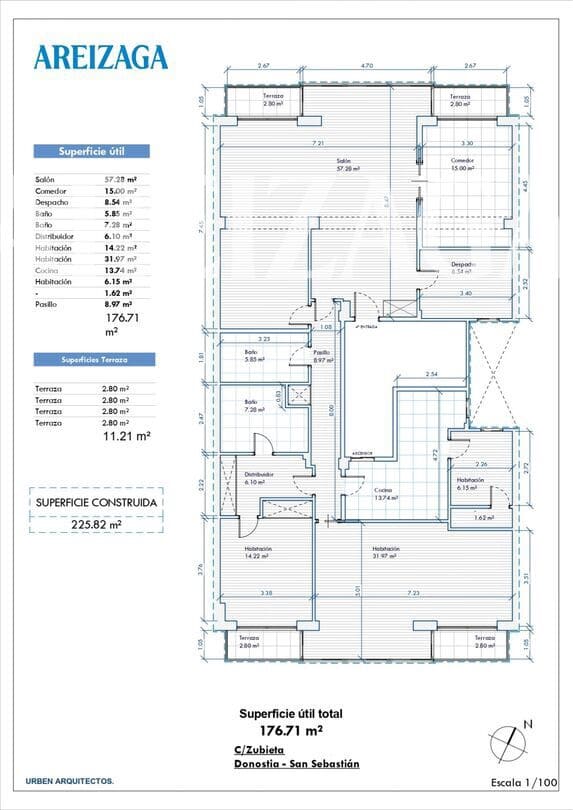 4 camera da letto Appartamento in vendita in Donostia-San Sebastian - 3.200.000 € (Rif: 10009306)