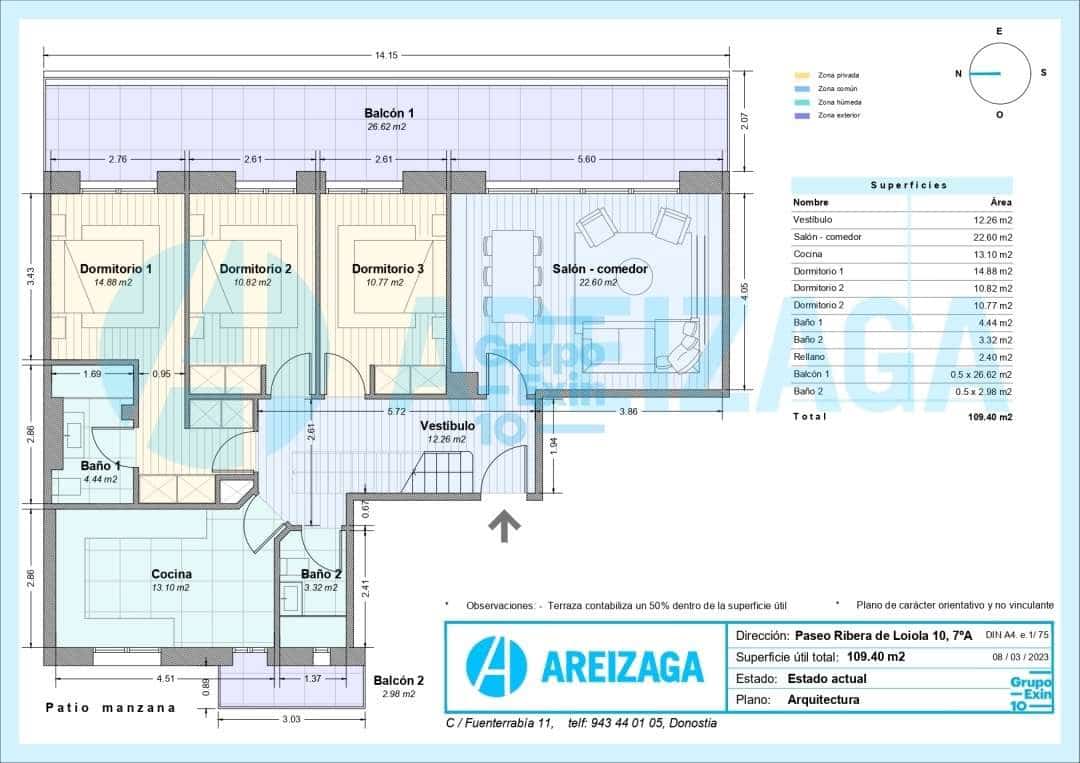 3 Zimmer Wohnung zu verkaufen in Donostia-San Sebastian - 895.000 € (Ref: 7466677)