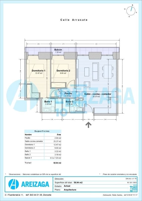 2 soveværelse Lejlighed til salg i Donostia-San Sebastian - € 750.000 (Ref: 7603724)