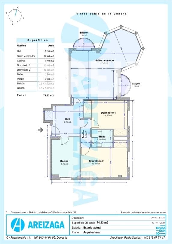 2 sypialnia Mieszkanie na sprzedaż w Donostia-San Sebastian - 1 150 000 € (Ref: 7936045)