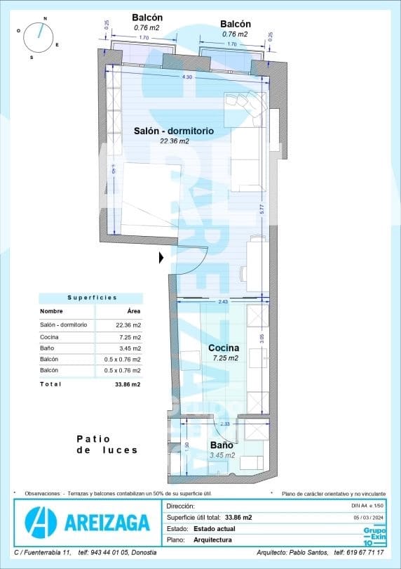 1 soveværelse Lejlighed til salg i Donostia-San Sebastian - € 397.000 (Ref: 8147749)