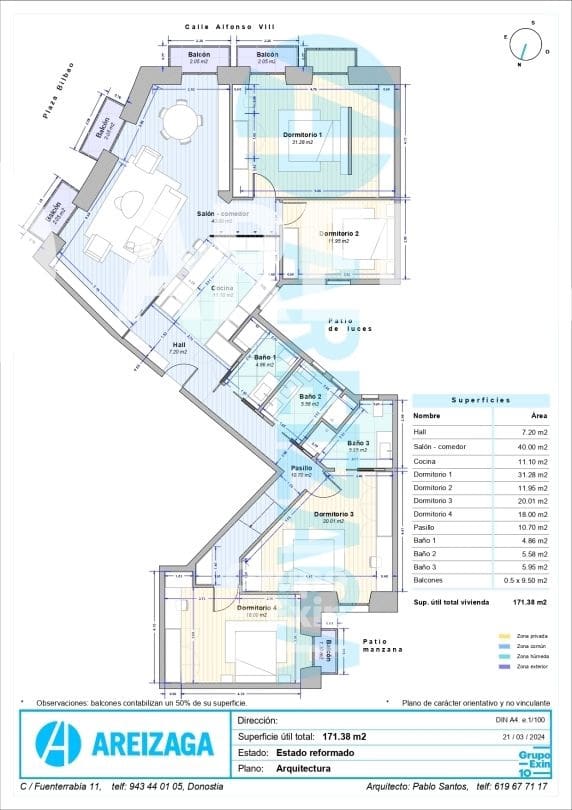 5 soveværelse Lejlighed til salg i Donostia-San Sebastian - € 1.250.000 (Ref: 8305093)