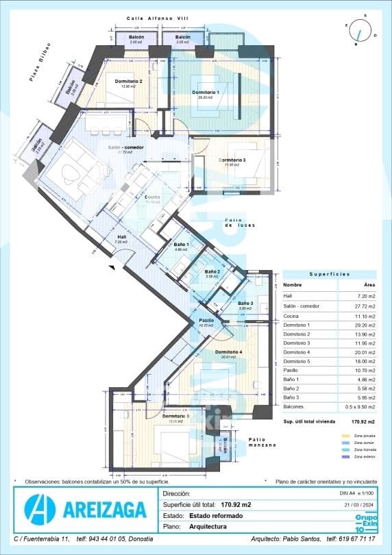 5 soveværelse Lejlighed til salg i Donostia-San Sebastian - € 1.250.000 (Ref: 8305093)